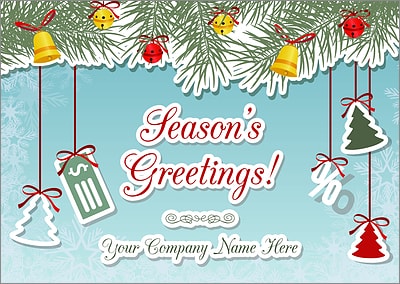 Accounting Ornaments Christmas Card (Glossy White) 