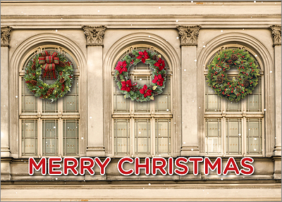 Architectural Christmas Card (Glossy White) 