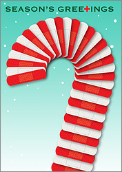 Candycane Nurse Christmas Card