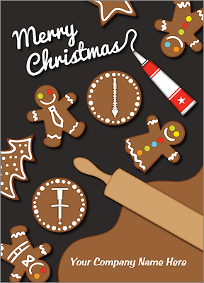 Chiropractor Gingerbread Holiday Card (Glossy White) 