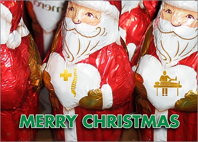 Chiropractor Santas Card (Glossy White) 