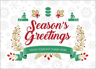 Chiropractors Snowflake Christmas Card (Glossy White) 