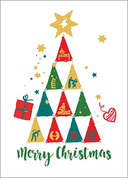 Chiropractors Tree Christmas Card