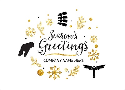 Chriropractors Icons Christmas Card (Glossy White) 