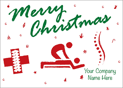 Christmas Chiropractor Card (Glossy White) 