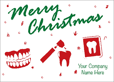 Christmas Dental Card (Glossy White) 