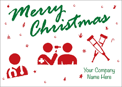 Christmas Doctor Card (Glossy White) 