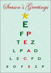 Christmas Eye Chart Card