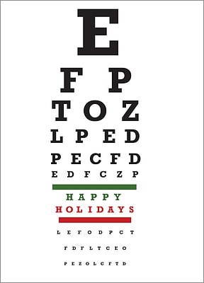Christmas Eye Chart (Glossy White) 