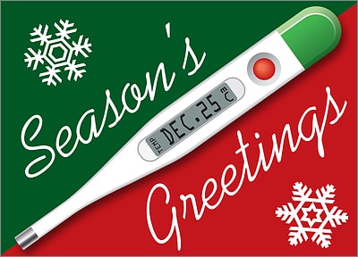 Christmas Thermometer (Glossy White) 