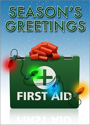 Decorative Nurse Christmas Card (Glossy White) 