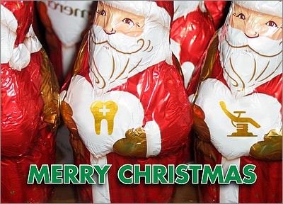 Dental Santas Card (Glossy White) 