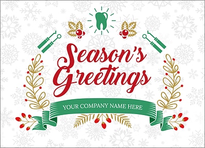 Dentists Snowflake Christmas Card (Glossy White) 