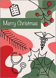 Doctors Holly Holiday Card