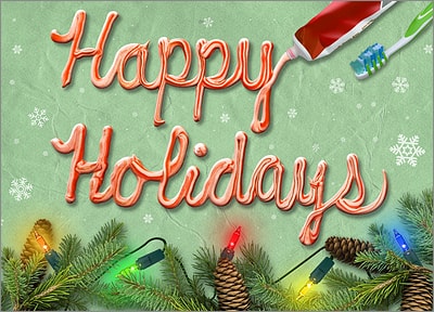 Holiday Card Dental Toothpaste (Glossy White) 