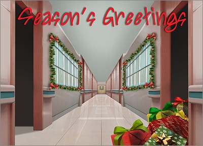 Hospital Greeting Card (Glossy White) 