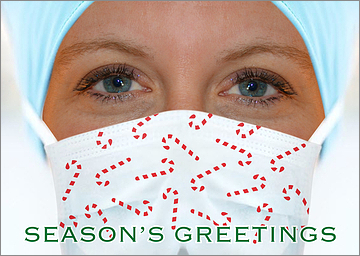 Mask Nurse Christmas Card