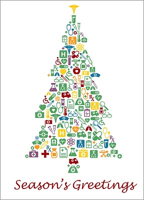 Medical Christmas Card (Glossy White) 