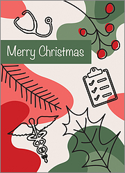 Medical Holly Holiday Card