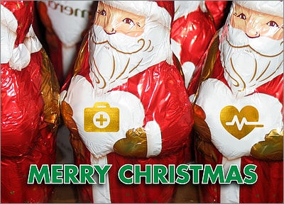 Medical Santas Card (Glossy White) 