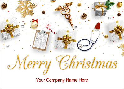Medical Tools Christmas Card (Glossy White) 