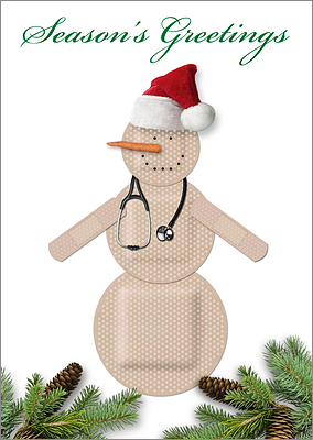 Nurse Christmas Card (Glossy White) 