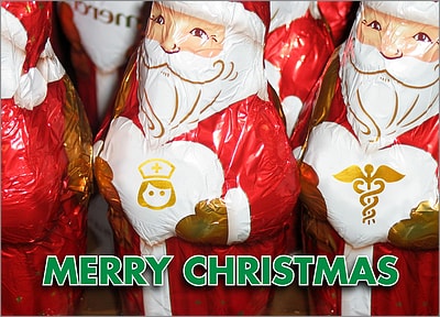 Nurse Santas Card (Glossy White) 