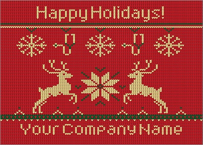 Nurses Reindeer Christmas Card (Glossy White) 