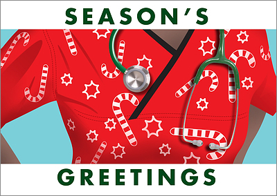 Nursing Holiday Card (Glossy White) 