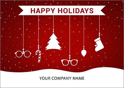 Optometrists Ornaments Holiday Card (Glossy White) 