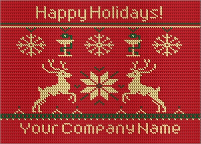 Pharmacy Reindeer Christmas Card (Glossy White) 