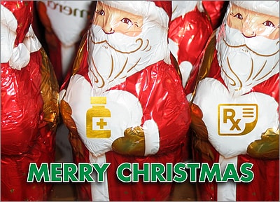 Pharmacy Santas Card (Glossy White) 