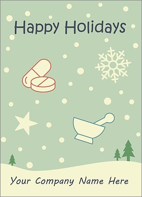 Pharmacy Snowfall Card (Glossy White) 