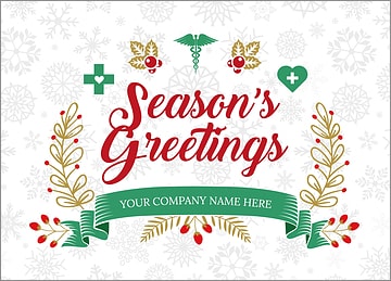 Pharmacy Snowflake Christmas Card