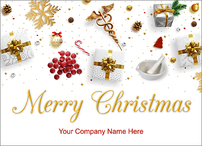 Pharmacy Tools Christmas Card (Glossy White) 