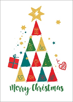 Pharmacy Tree Christmas Card (Glossy White) 