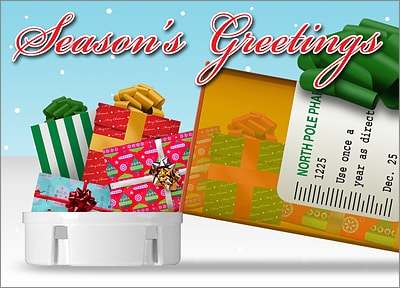 Prescription Pharmacy Christmas Card (Glossy White) 