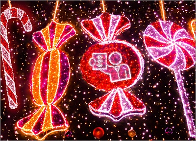 Radiology Christmas Lights Card (Glossy White) 