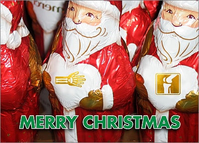 Radiology Santas Card (Glossy White) 