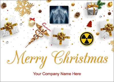 Radiology Tools Holiday Card (Glossy White) 