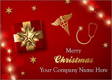 Red Medical Christmas Card