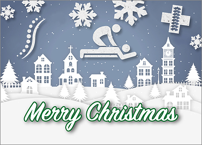 Snowy Chiropractor Card (Glossy White) 