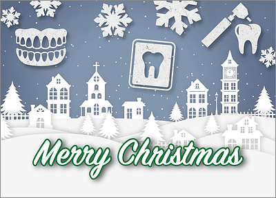 Snowy Dental Card (Glossy White) 