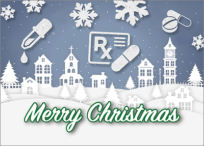 Snowy Pharmacy Card (Glossy White) 