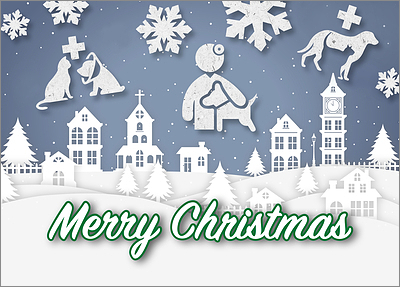 Snowy Veterinary Card (Glossy White) 