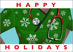 Stethoscope Nursing Holiday Card