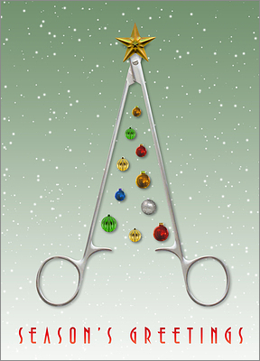 Surgeon Christmas Card (Glossy White) 