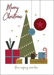 Veterinary Green Tree Christmas Card