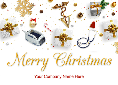 Veterinary Tools Holiday Card (Glossy White) 